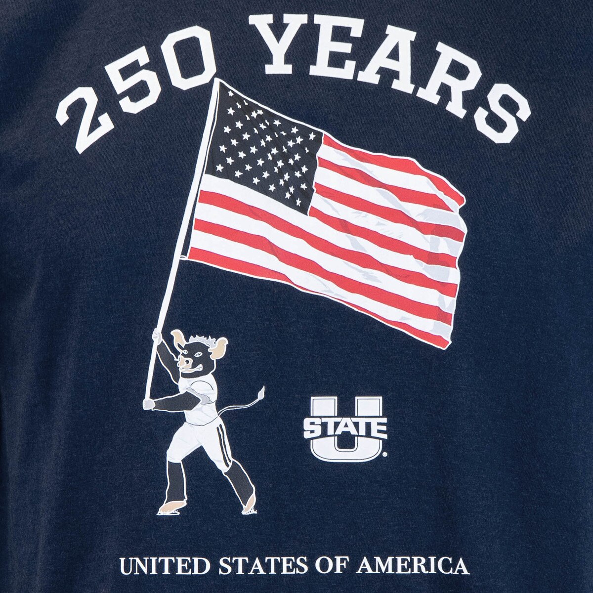 2026 Toddler U-State Patriotic Big Blue T-Shirt